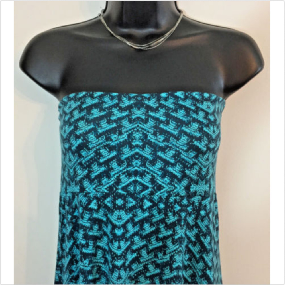 Lularoe Maxi Strapless Dress/Foldover Long Skirt